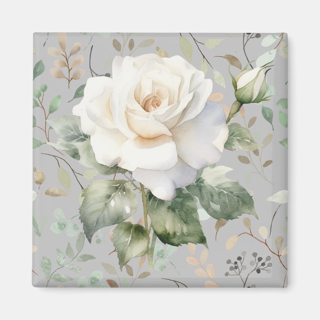 White Roses Magnet (Front)