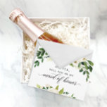 White Roses Maid of Honour Proposal Card<br><div class="desc">Pop the question with this lovely card! Easily edit the name and the message on the back - then add to cart!</div>