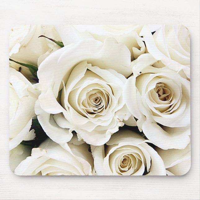 White Roses Mousepad (Front)