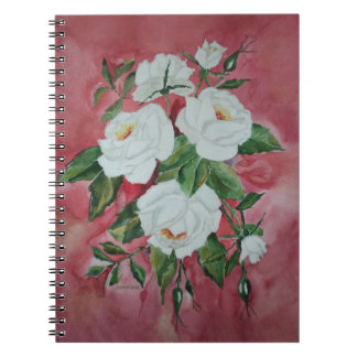White roses note book