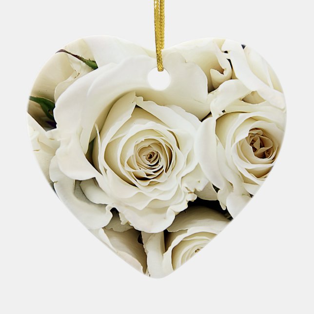White Roses Ornament (Front)