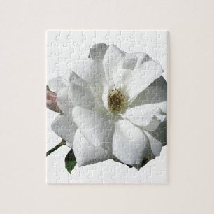 White Roses Party Shower Wedding Blossoms Destiny Jigsaw Puzzle