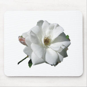 White Roses Party Shower Wedding Blossoms Destiny Mouse Mat