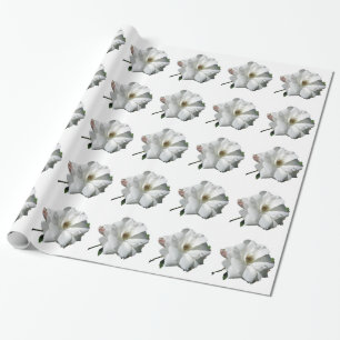 White Roses Party Shower Wedding Blossoms Destiny Wrapping Paper
