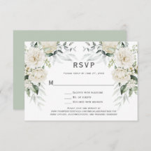 White Roses, Peonies Eucalyptus RSVP