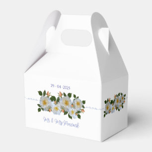 White roses Personalised Favour Box