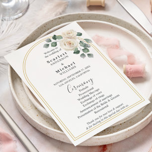 White roses Spring Floral Romantic Wedding