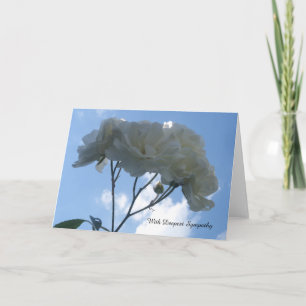 White Roses Sympathy Card