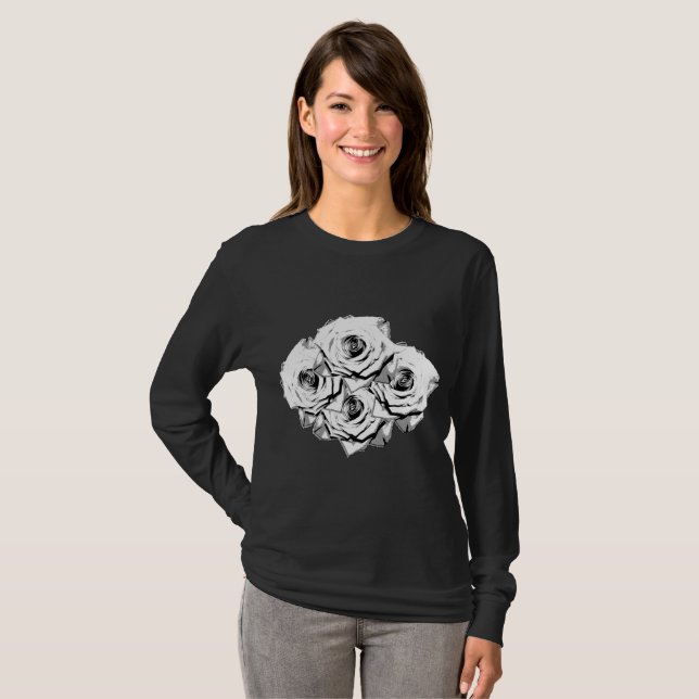 White roses T-Shirt (Front Full)