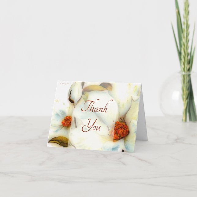 White roses thank you card (Front)