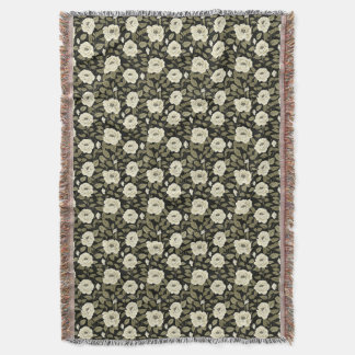 White Roses Throw Blanket