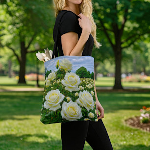 White Roses Tote Bag
