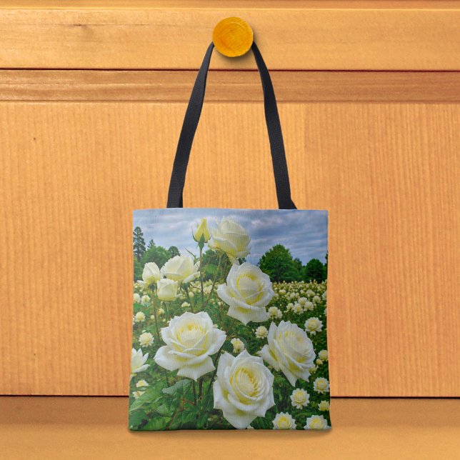 White Roses Tote Bag (Creator Uploaded)