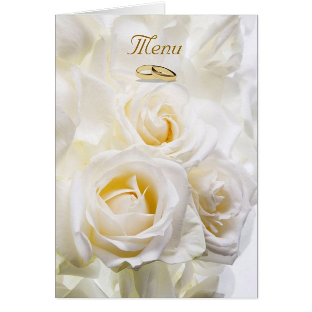 White Roses Wedding Menu (Front)
