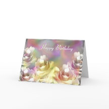 White roses with pastel effects