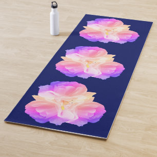 White Roses With Raindrops Art Bouquet Yoga Mat