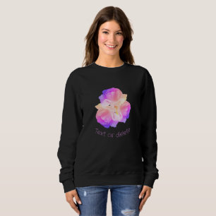 White Roses With Raindrops Bouquet Personalised  Sweatshirt