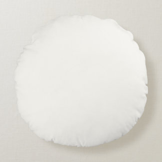 White Round Cushion