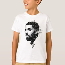 White Round Neck Drake Fan T-Shirt – Canadian Sing