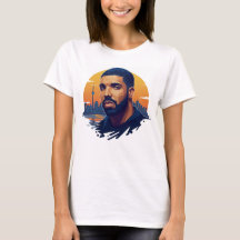 White Round Neck Drake Fan T-Shirt – Canadian Sing