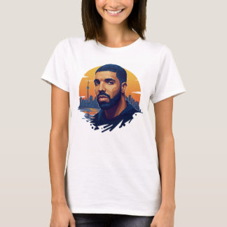 White Round Neck Drake Fan T-Shirt – Canadian Sing