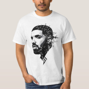White Round Neck Drake Fan T-Shirt – Canadian Sing