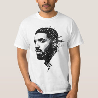 White Round Neck Drake Fan T-Shirt – Canadian Sing