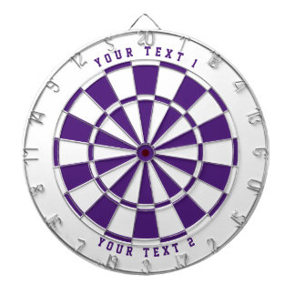 White & Royal Purple | Wide-Spaced Sports Font Dartboard