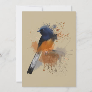 White Rumped Shama Bird Invitation