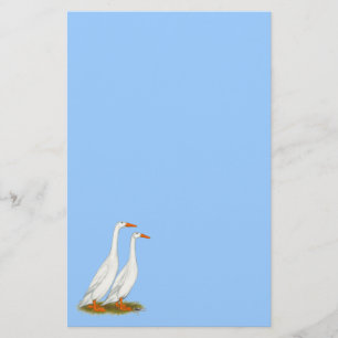 White Runner Ducks Stationery
