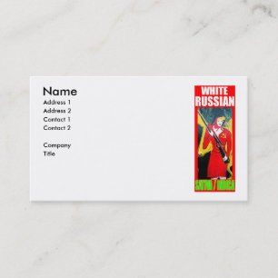 WHITE RUSSIAN SATIVA INDICA BUSINESS CARD
