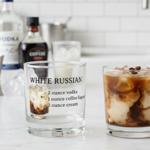 White Russian Vodka Recipe Cocktail Whiskey Glass