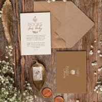 White Rustic Boho Pumpkin Baby Shower Book Request