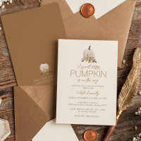 White Rustic Boho Sweet Little Pumpkin Baby Shower