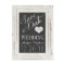 White Rustic Frame Chalk Typography Save the Date