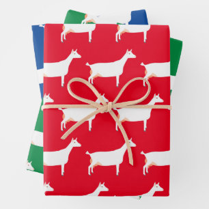 White Saanen Dairy Goat Wrapping Paper Sheet