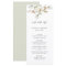 White Sage Blush Elegant Floral Wedding Menu