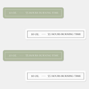 White & Sage Candle Tamper-proof Seal Labels