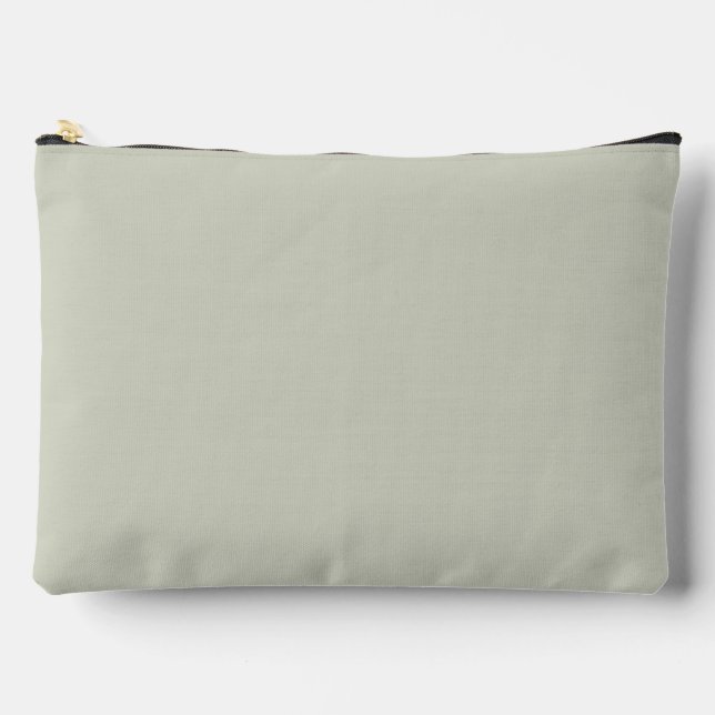 White Sage Solid Colour Accessory Pouch (Front)