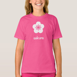 White Sakura Blossom Silhouette T-Shirt