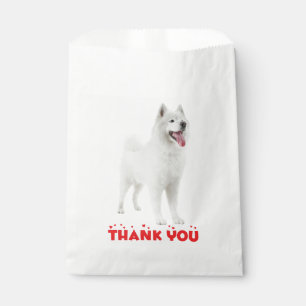 White Samoyed Puppy Cute Dog Thank You Favour Bags