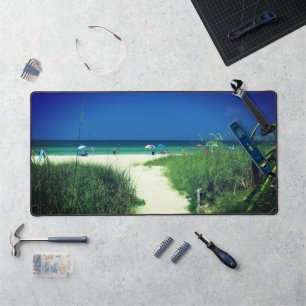 White Sand Beach Desk Mat 