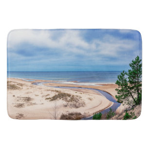 White sand beach near Baltic sea in Latvia Bath Mat