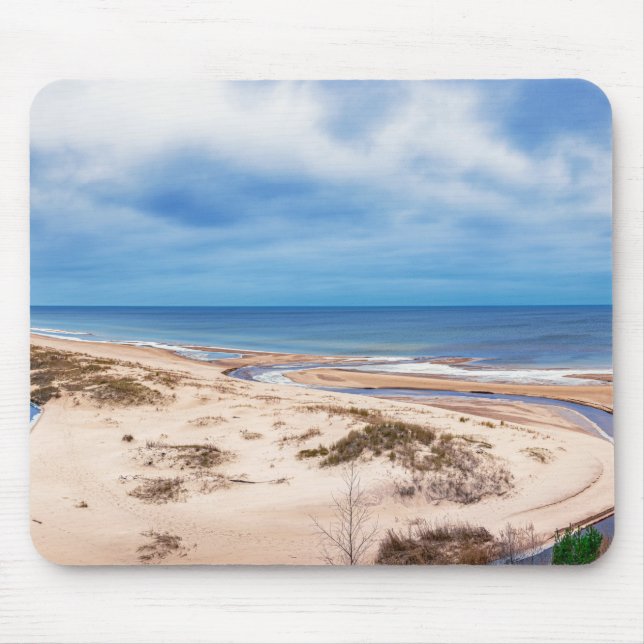 White sand beach near Baltic sea in Latvia Mouse Mat (Front)