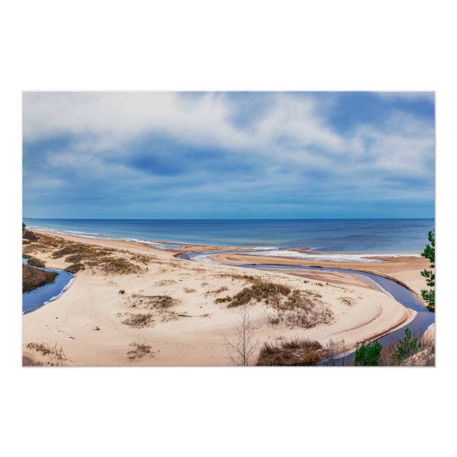 White sand beach near Baltic sea in Latvia Poster (Front)
