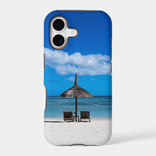 White sand beach of Flic en Flac Mauritius overloo