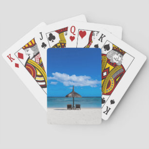 White sand beach of Flic en Flac Mauritius overloo Playing Cards
