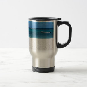 White sand beach of Flic en Flac Mauritius overloo Travel Mug