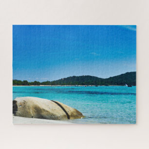 White sand beach turquoise water jigsaw puzzle