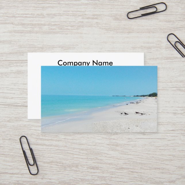 White Sand Business Cards (Front/Back In Situ)